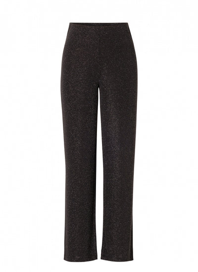 Yest - Evanna sparilegar glitter buxur með víðu sniði - 84 cm