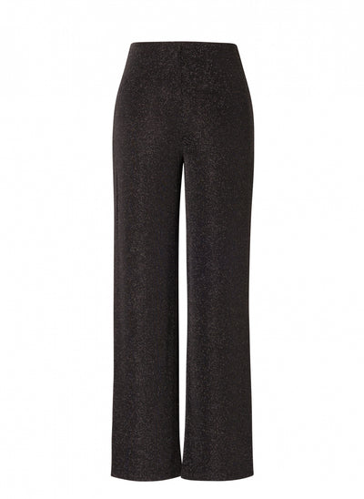 Yest - Evanna sparilegar glitter buxur með víðu sniði - 84 cm