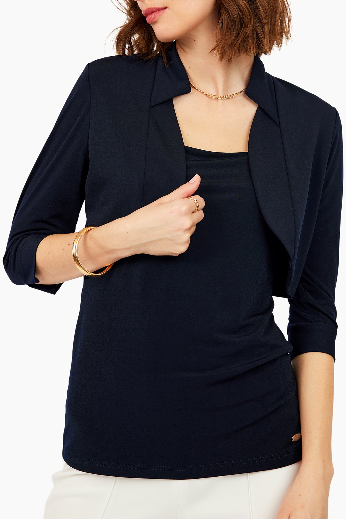 Tia - Olivia bolero jakki með kraga