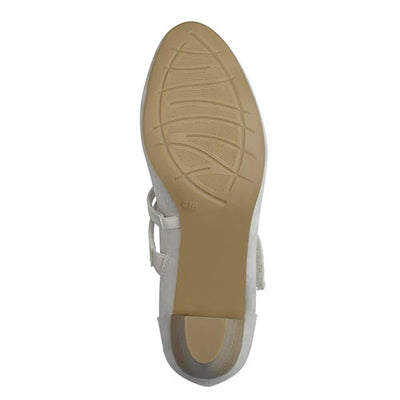 Jana - Gylltir hælaskór með bandi yfir rist