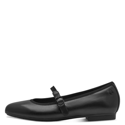 Tamaris Comfort - Sparilegir leður ballerínuskór