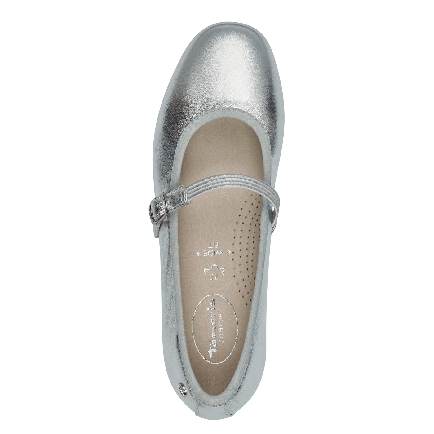 Tamaris Comfort - Sparilegir leður ballerínuskór