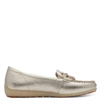 Tamaris Comfort - Leður mokkasínur með slaufu