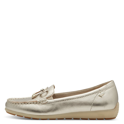 Tamaris Comfort - Leður mokkasínur með slaufu