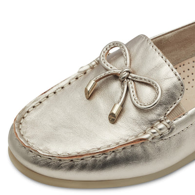 Tamaris Comfort - Leður mokkasínur með slaufu