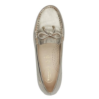 Tamaris Comfort - Leður mokkasínur með slaufu