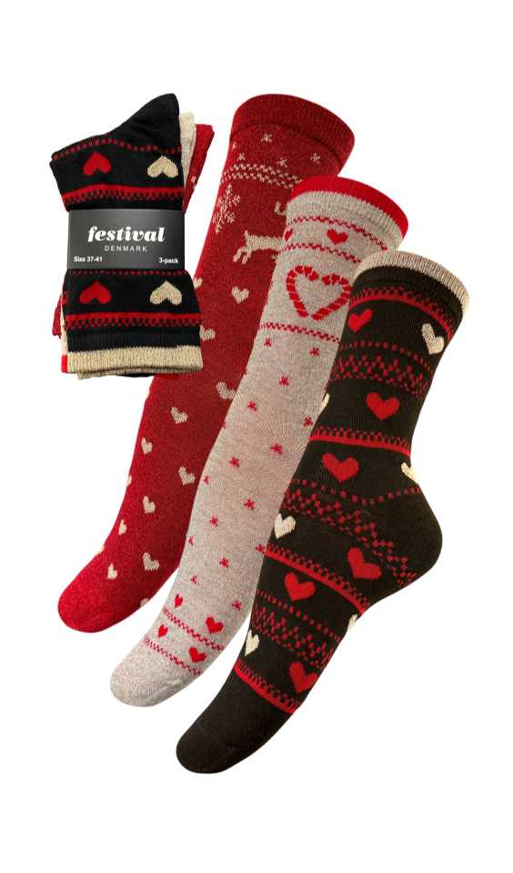 Festival jólasokkar 3 pör í pakka