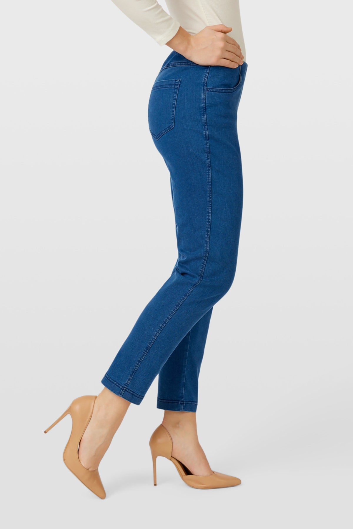 Robell - Bella 09 gallabuxur með vösum, ökklasídd