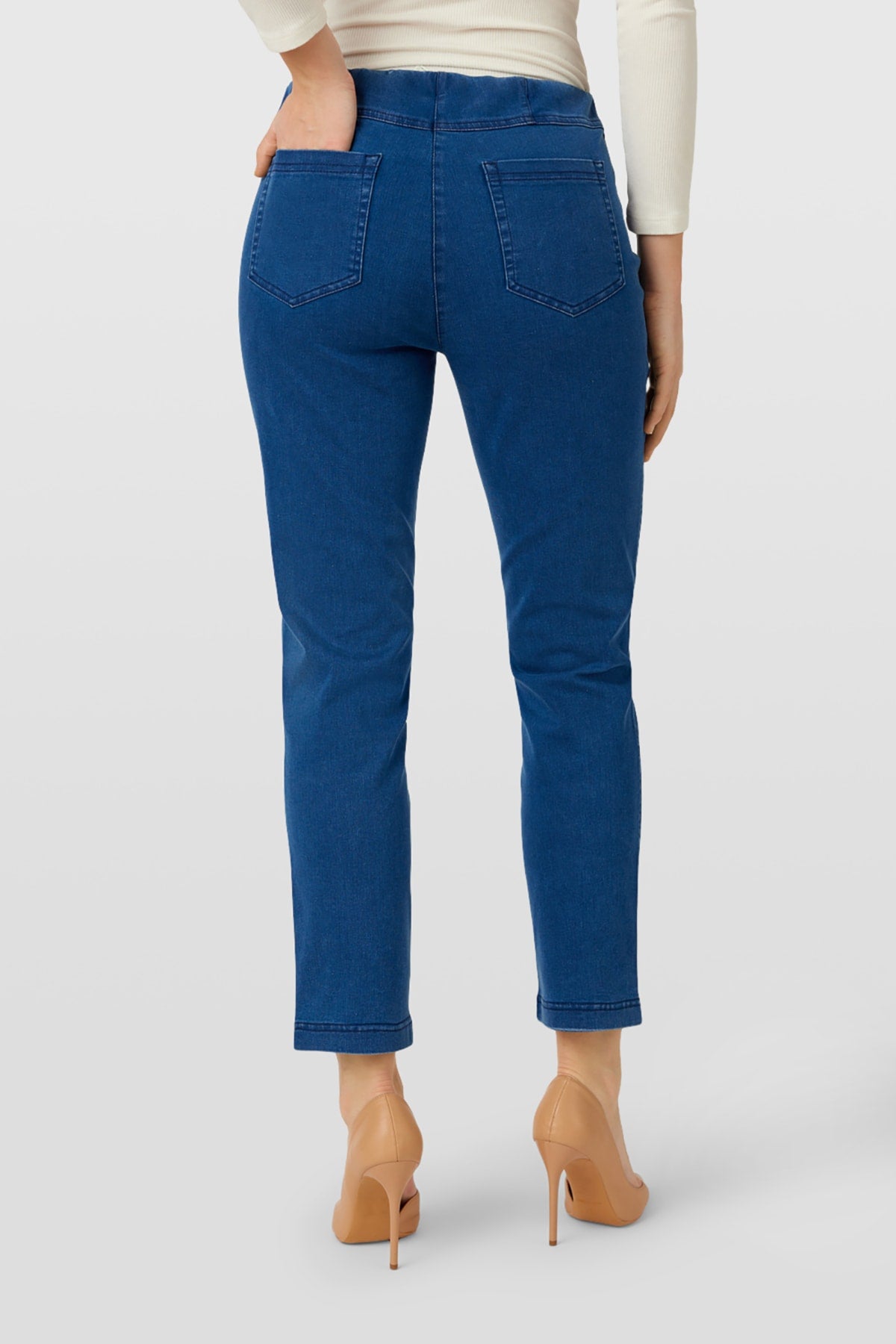 Robell - Bella 09 gallabuxur með vösum, ökklasídd