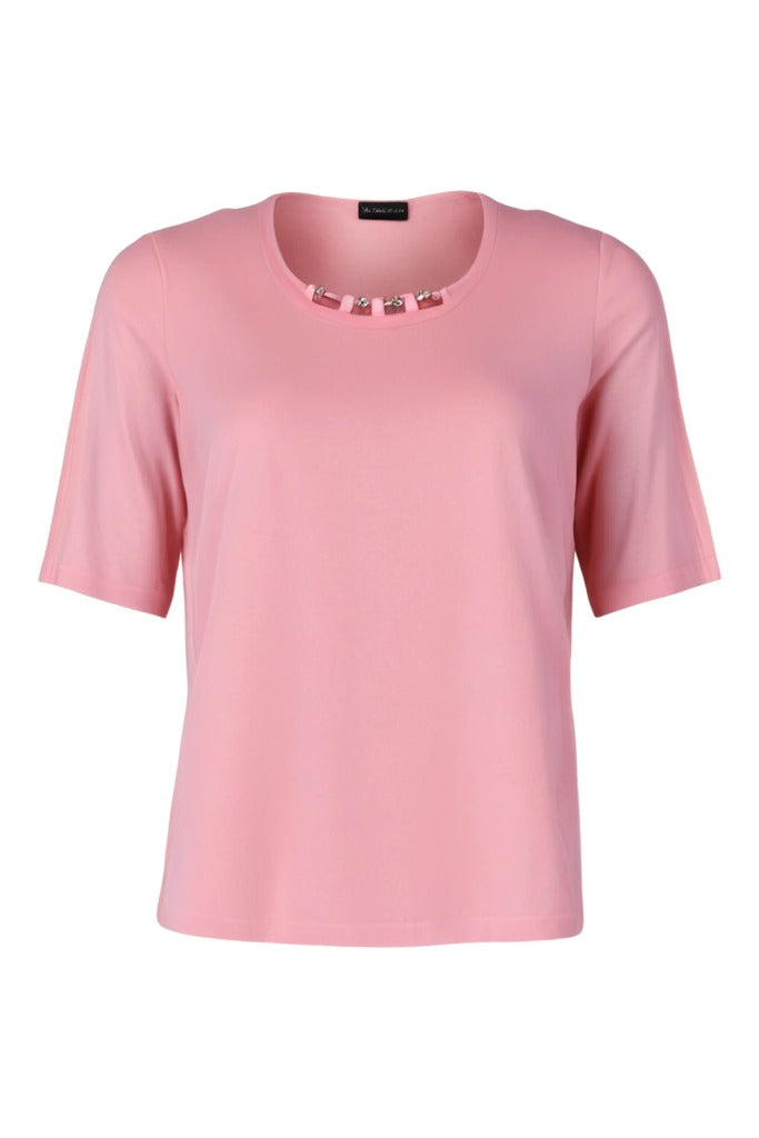 Habella - Bethany stuttermabolur með silfurskrauti