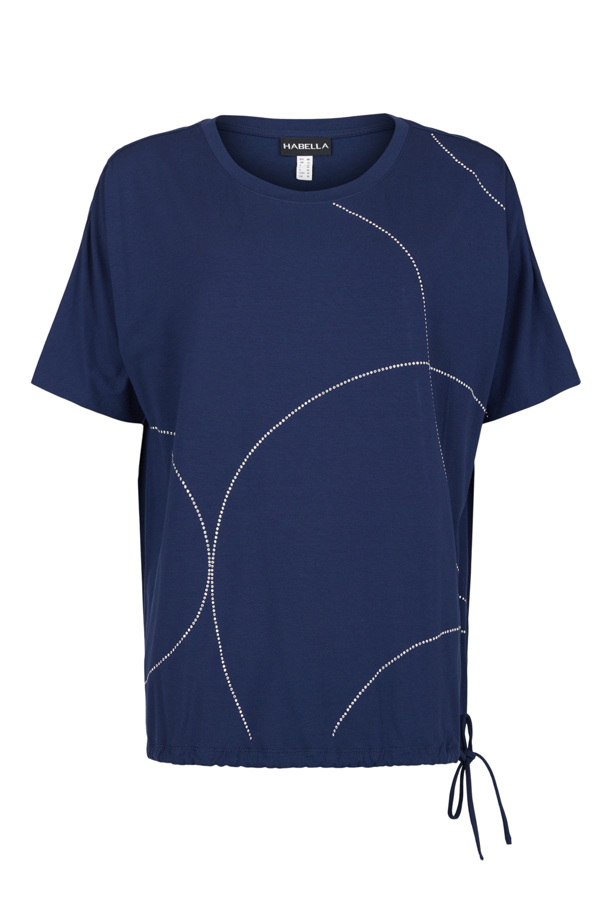 Habella - Alida stuttermabolur með skrautsteinum