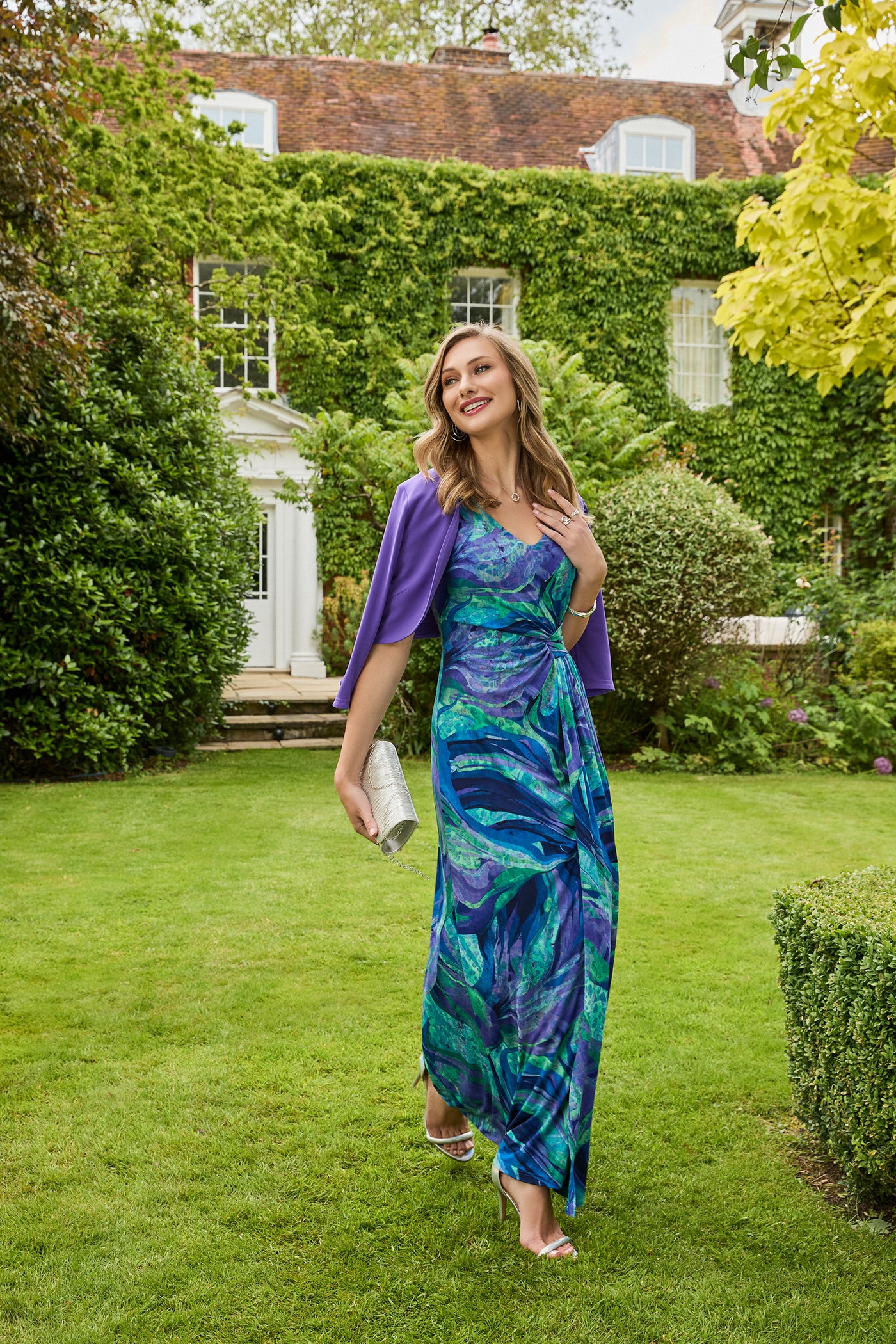 Tia - Erica mynstraður ermalaus kjóll