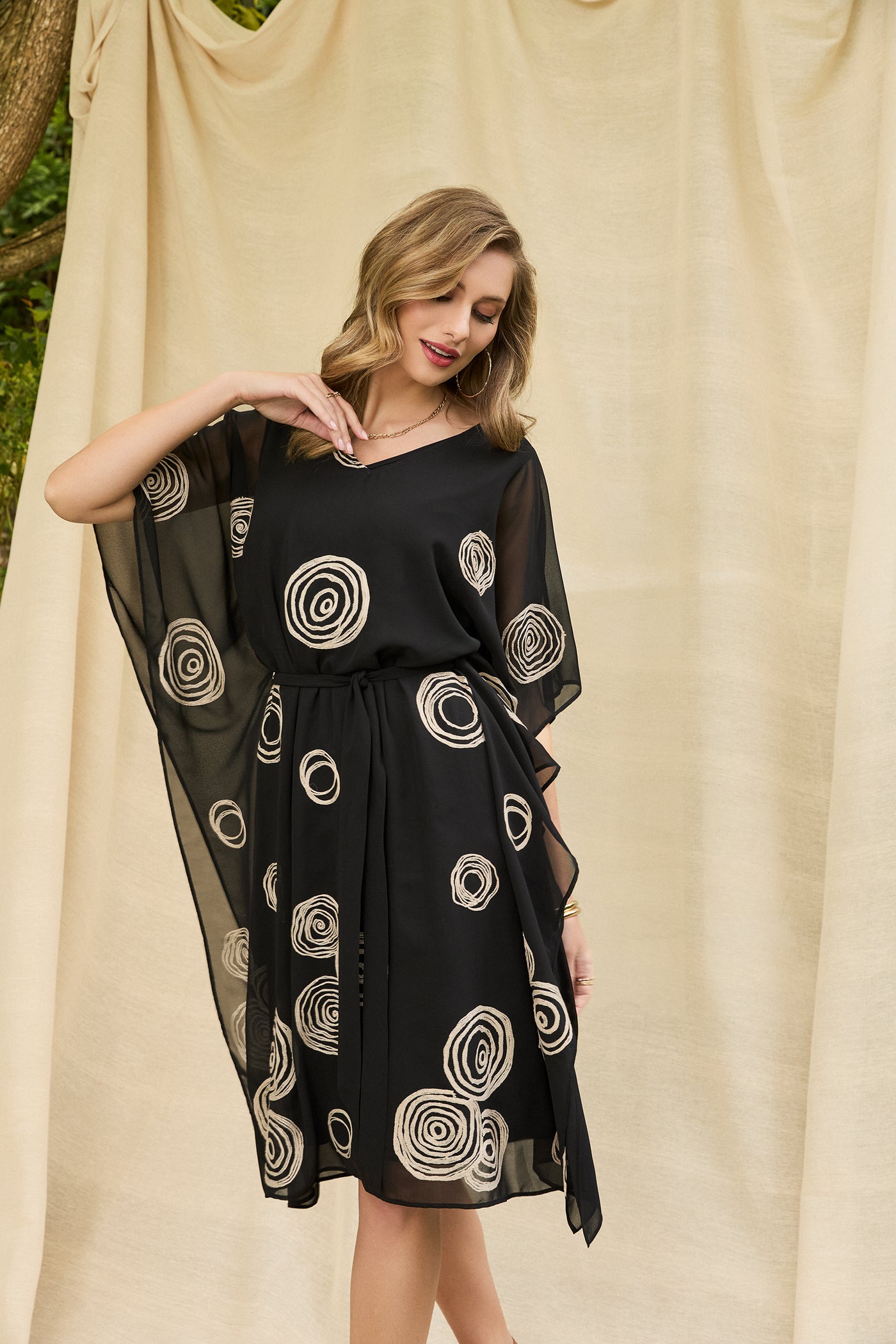 Tia - Bronica shiffon kjóll