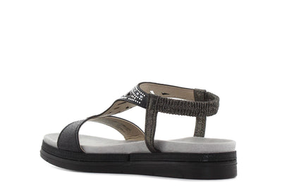 Tamaris - leður sandalar með bling