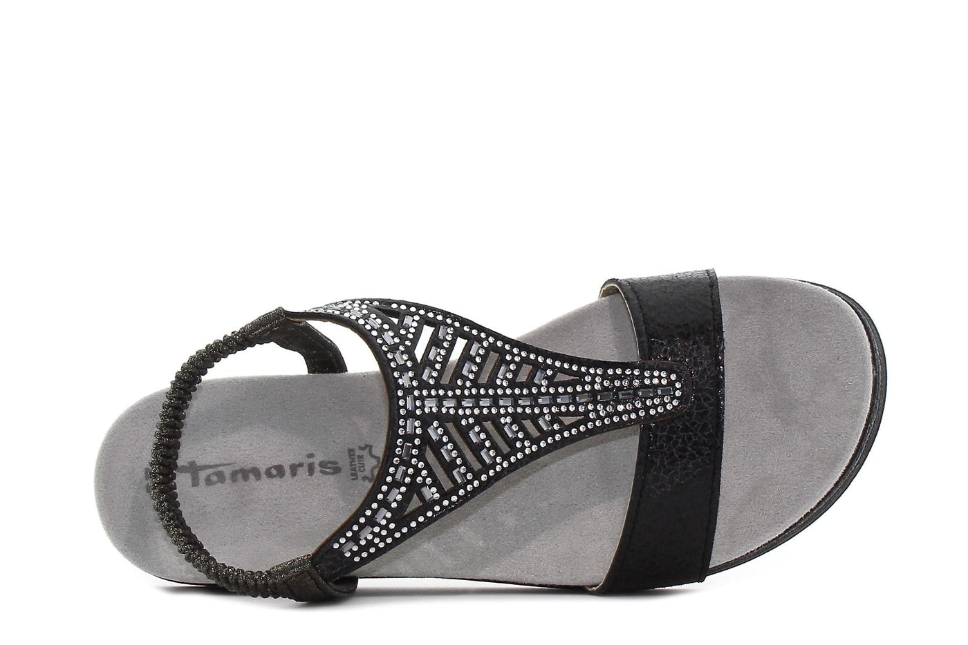 Tamaris - leður sandalar með bling