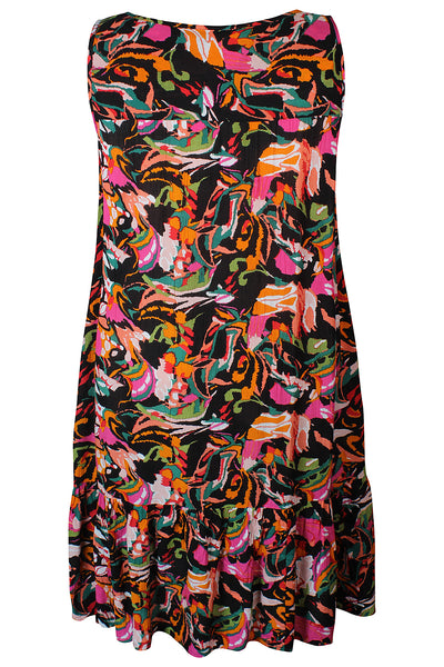 Zhenzi - Gody síður ermalauskjóll með mynstri