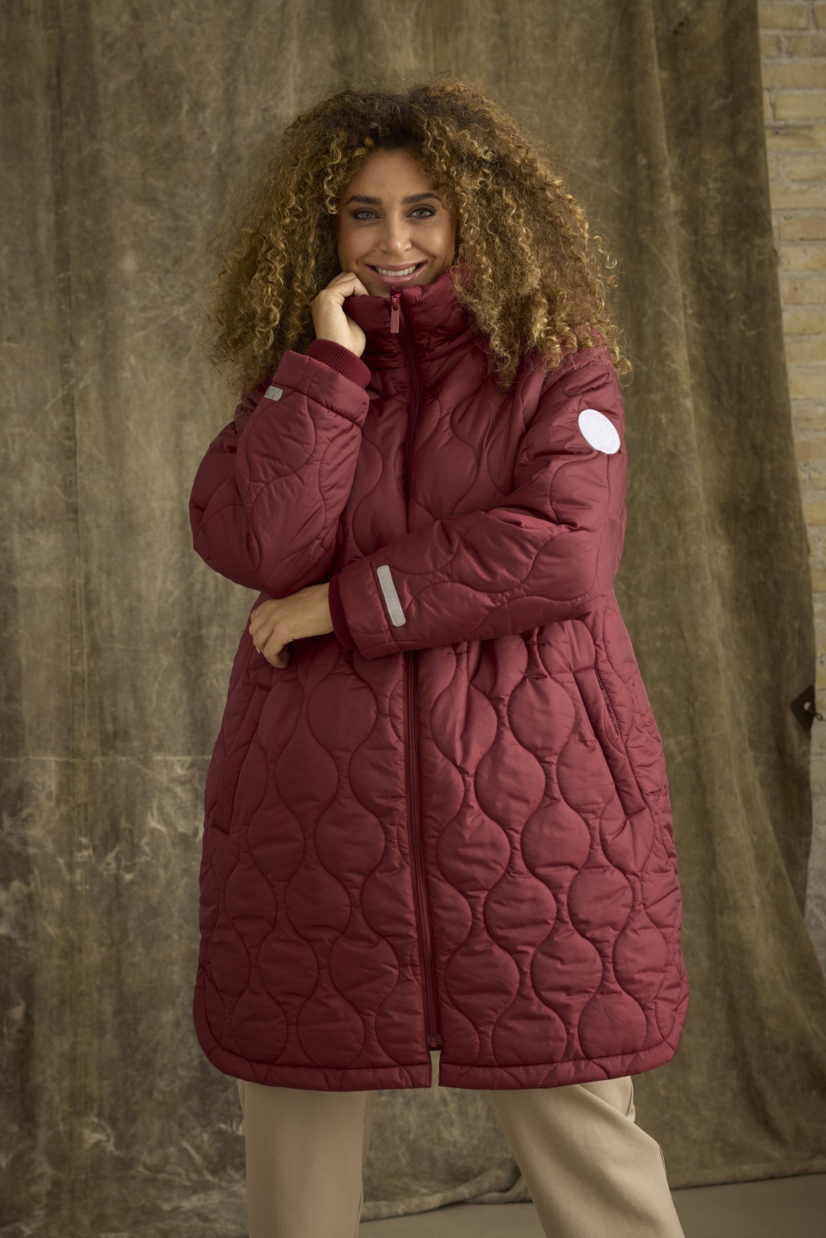 Zhenzi Tinley 872 hálfsíð létt úlpa