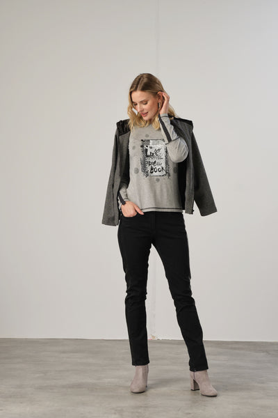 No Secret - Langerma bolur með bling og texta