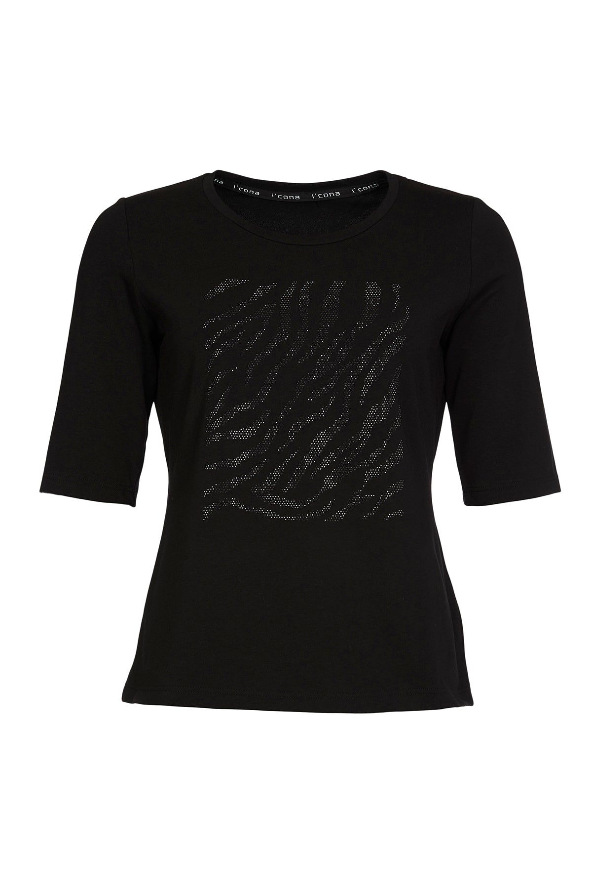 I'cona - Kolly - Stuttermabolur með skrautsteinum