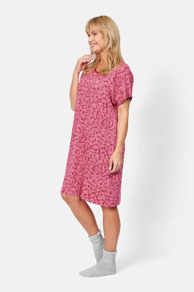 Brandtex - Phoebe mynstraður náttkjóll