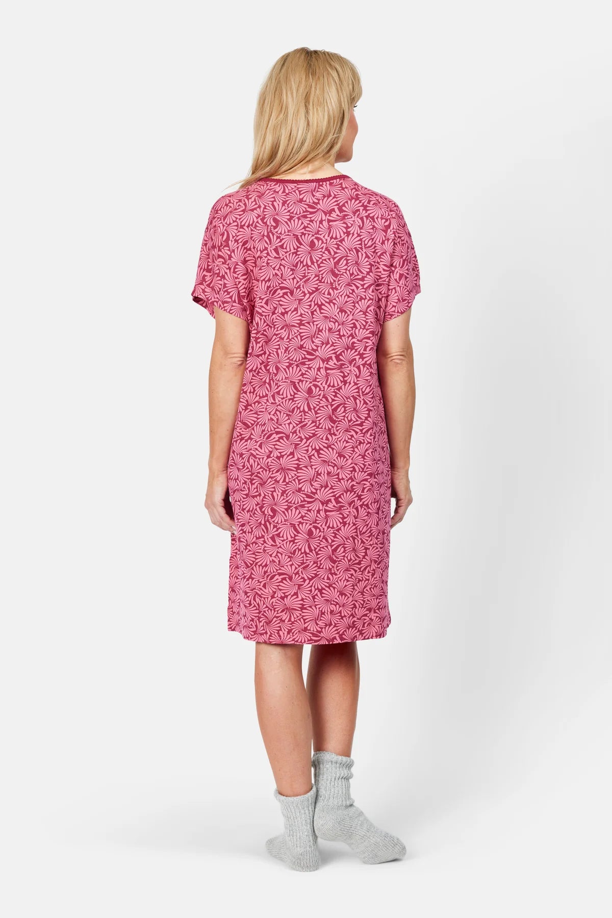 Brandtex - Phoebe mynstraður náttkjóll