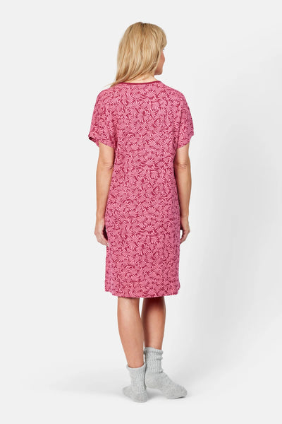 Brandtex - Phoebe mynstraður náttkjóll