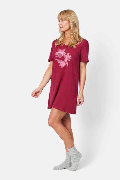 Brandtex - Lauryn náttkjóll með blómum