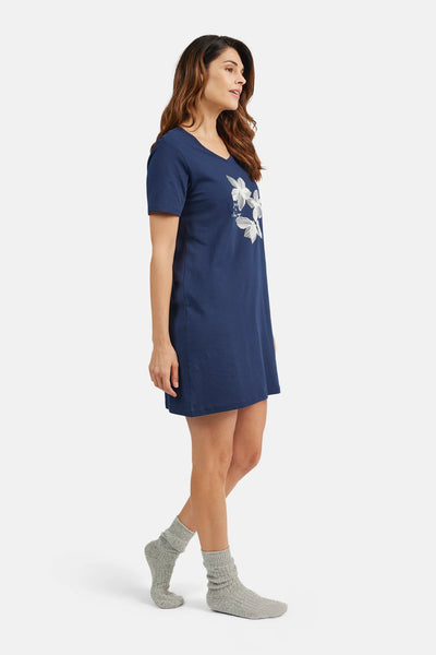 Brandtex - Lauryn náttkjóll með blómum