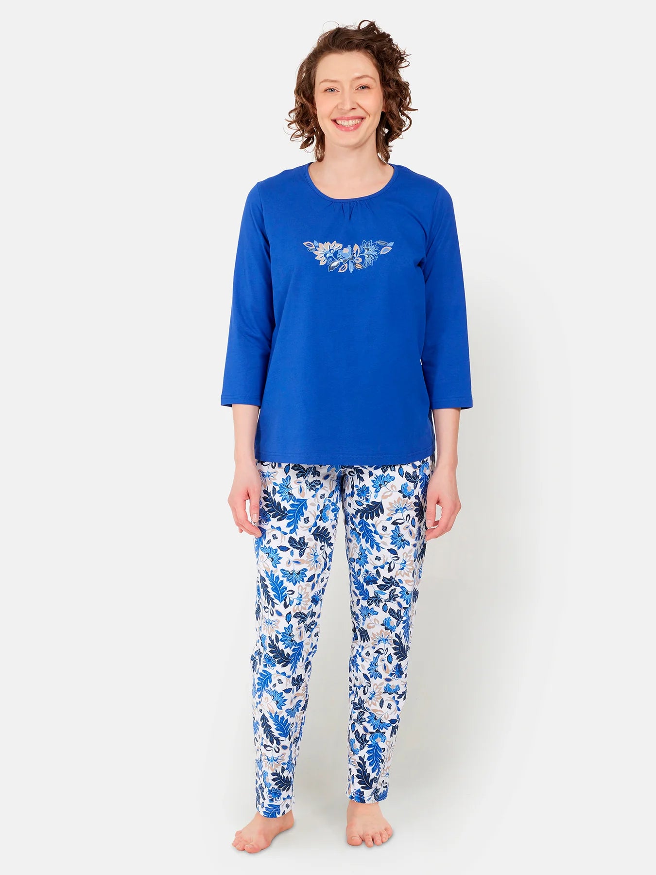 Brandtex - Averi náttföt með blómamynstri