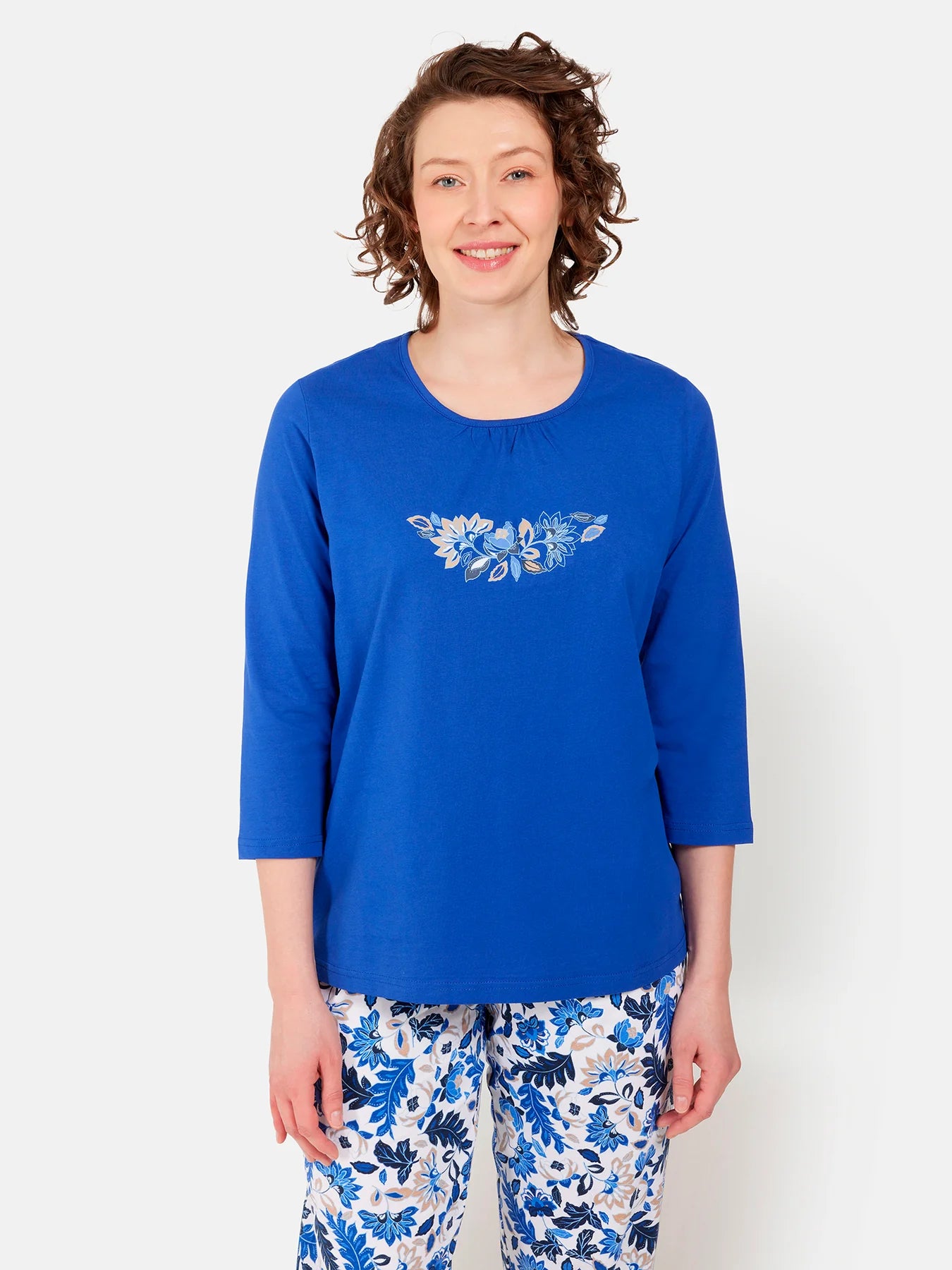 Brandtex - Averi náttföt með blómamynstri