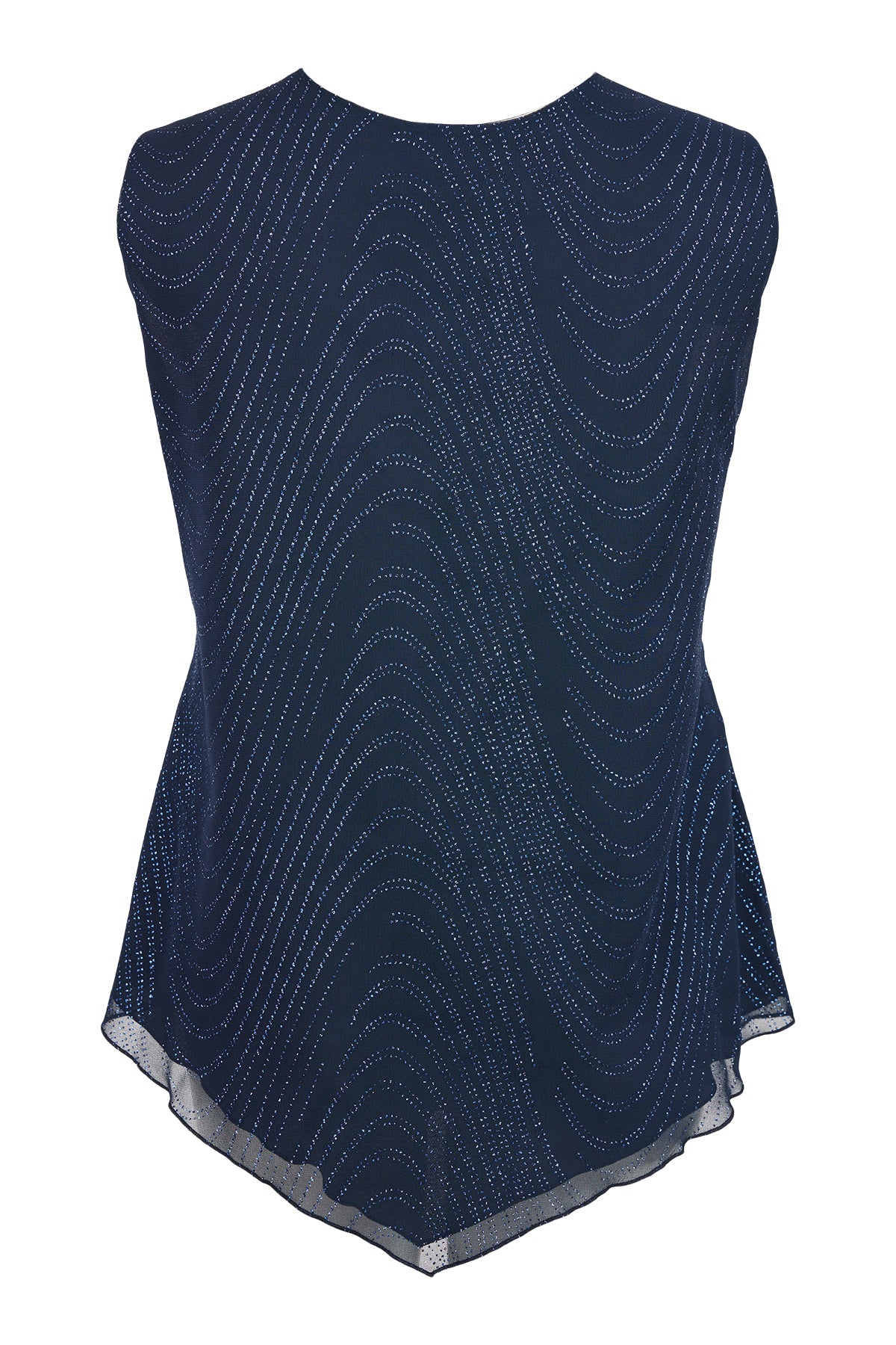 Godske -  Teigen ermalaus blússa með glitter