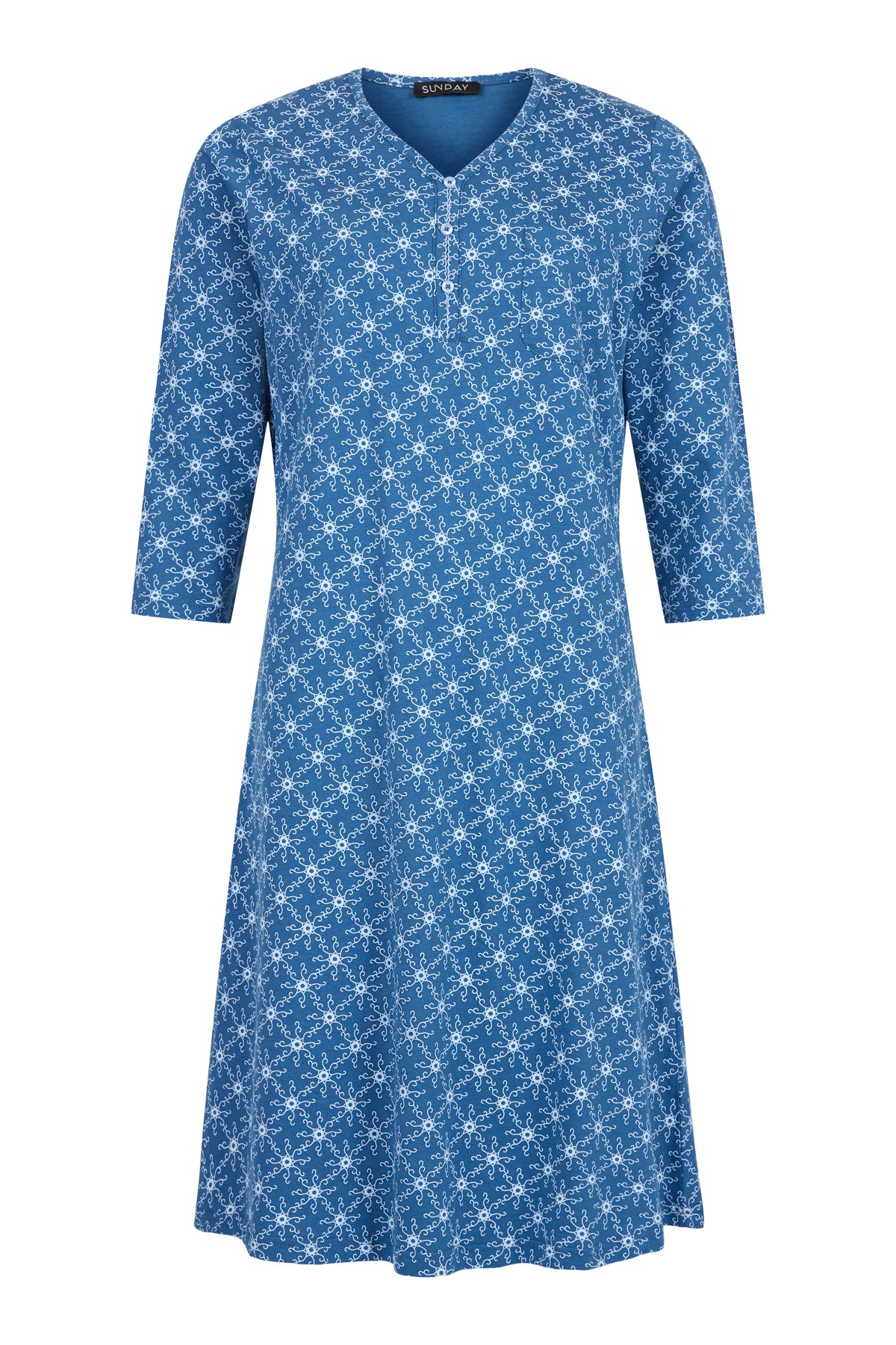 Sunday - Jazlyn mynstraður náttkjóll