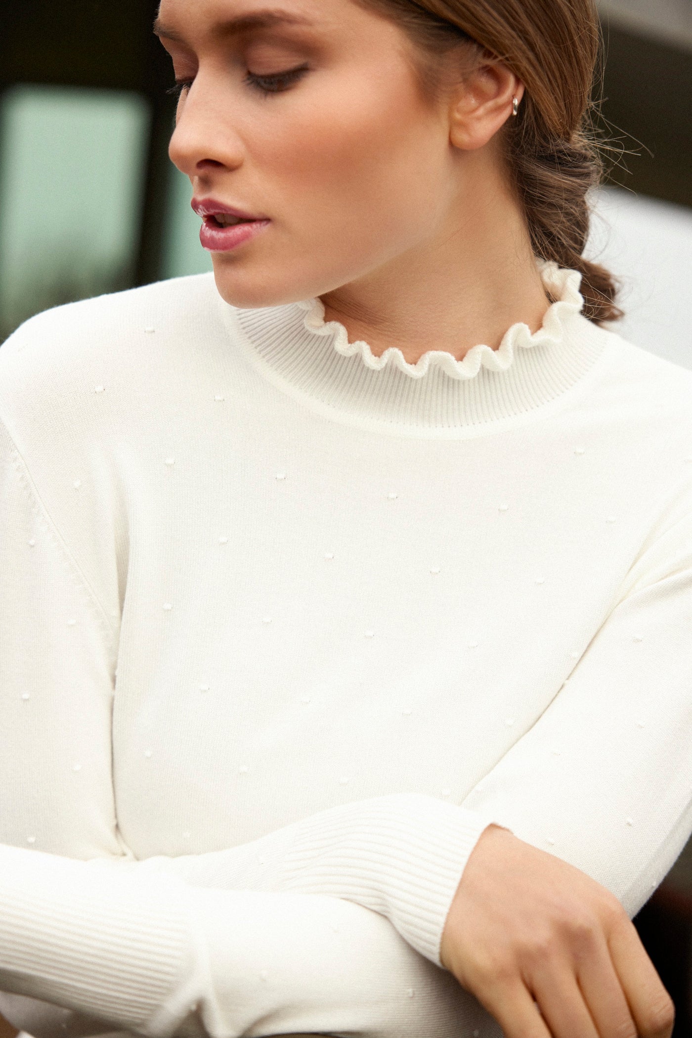 Sunday - Delilah kragabolur með upphleyptum doppum