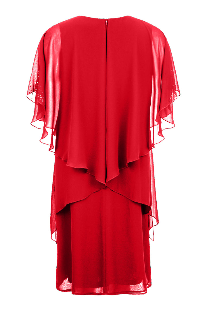 Godske - Hannah shiffon kjóll með skrautsteinum