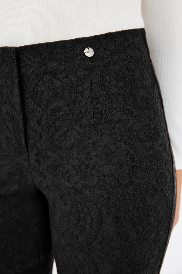 Robell - Marie Mynstraðar buxur - 78 cm