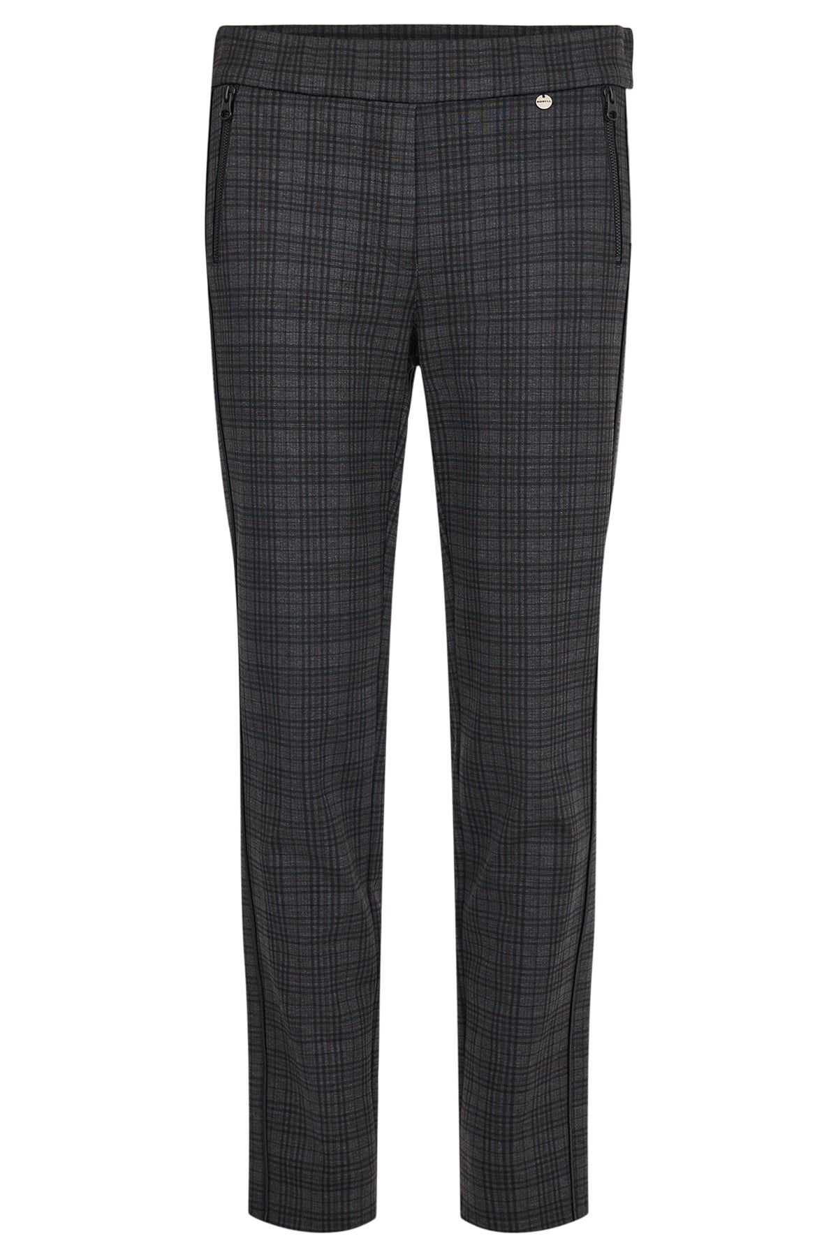 Robell - Rita buxur grá köflóttar - 75 cm