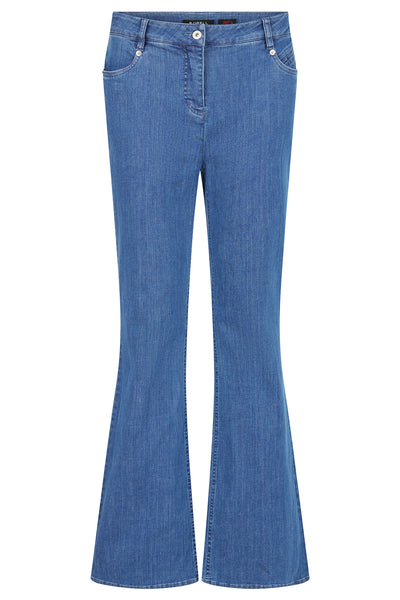 Robell - Joella útvíðar bómullar gallabuxur - 82 cm