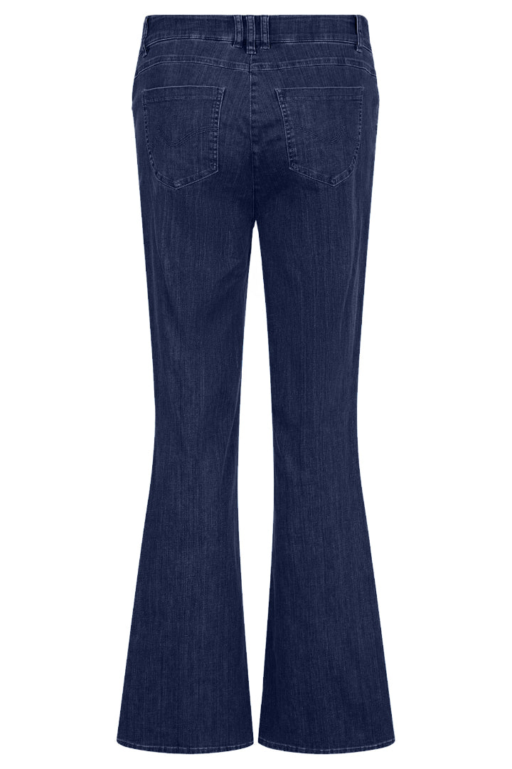 Robell - Joella útvíðar bómullar gallabuxur - 82 cm