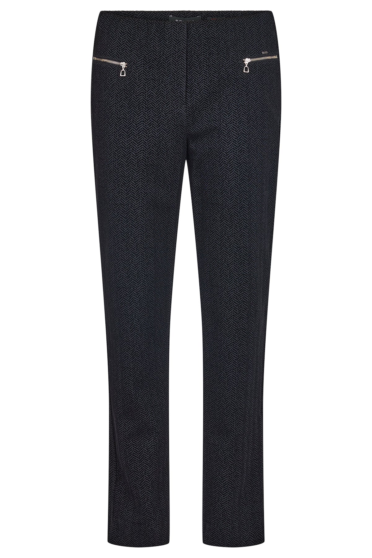 Robell - Mimi buxur með velúr chevron mynstri