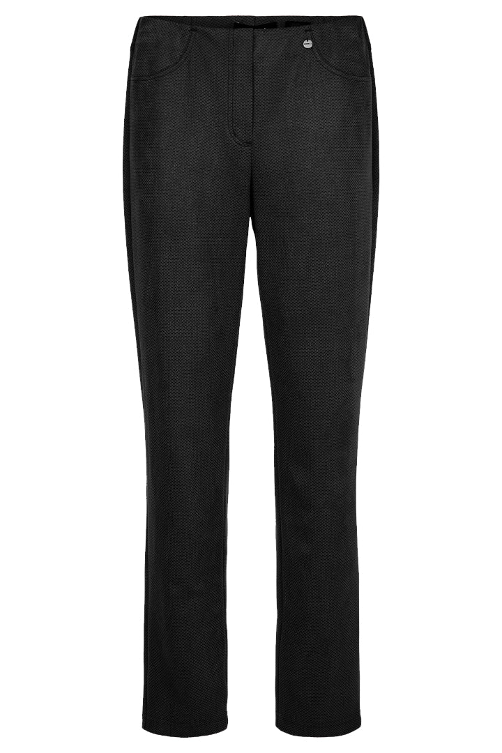 Robell - Bella buxur með fíngerðu mynstri - 78 cm