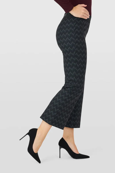 Robell - Joella 09 mynstraðar útvíðar ökklabuxur