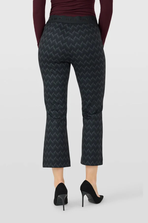 Robell - Joella 09 mynstraðar útvíðar ökklabuxur