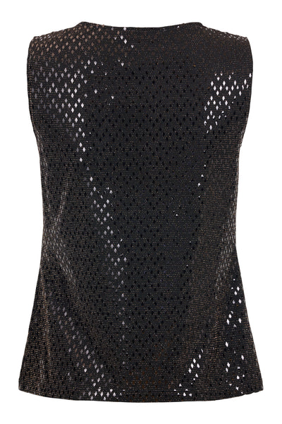 Tia - Hallie sparilegur toppur með tíglum