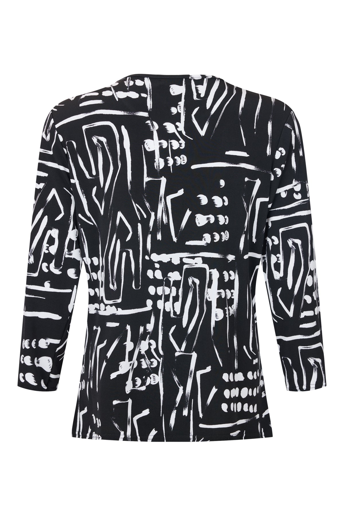 Bassini - Krista mynstraður kvartermabolur