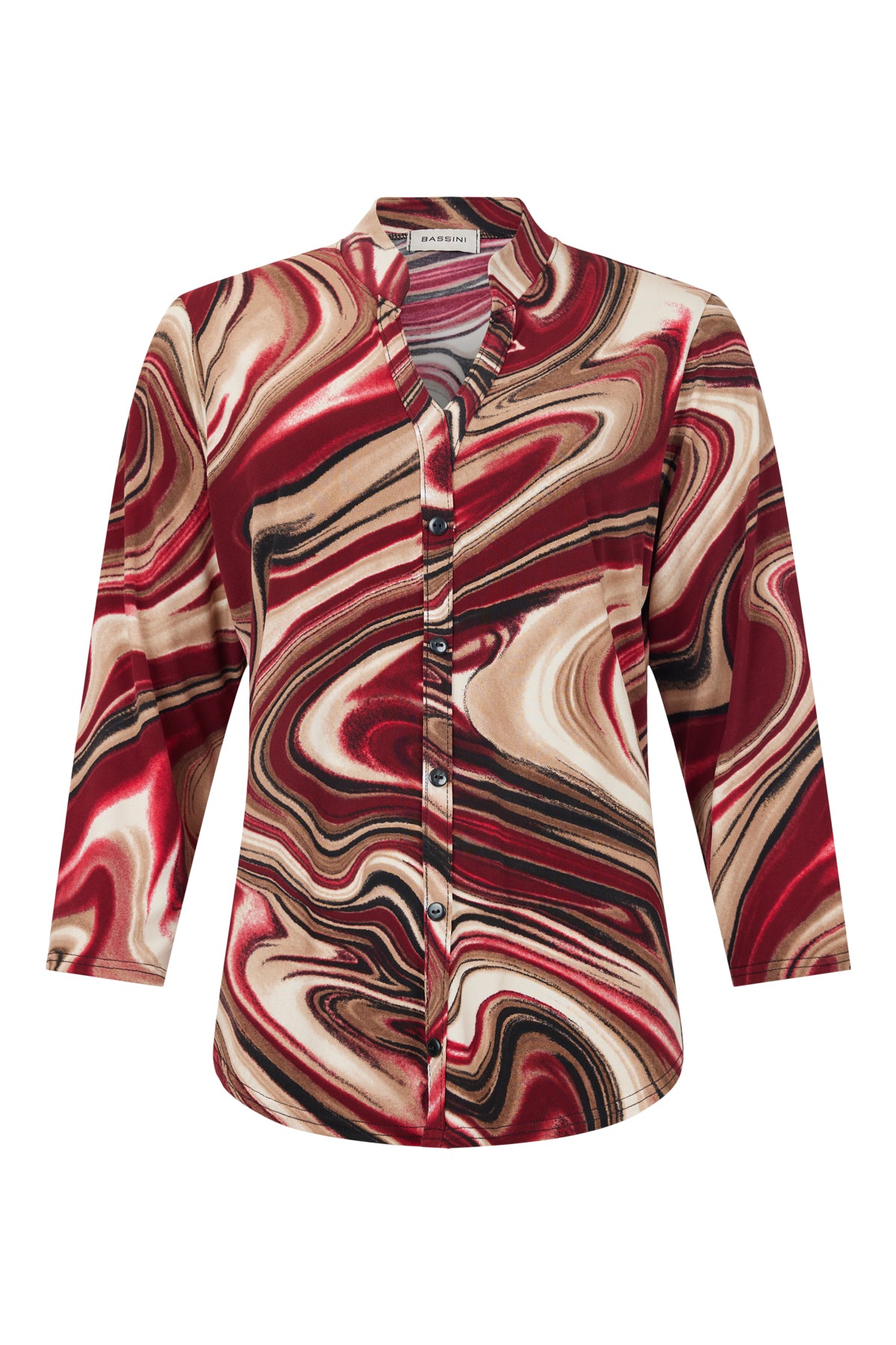 Bassini - Shelby mynstruð blússa