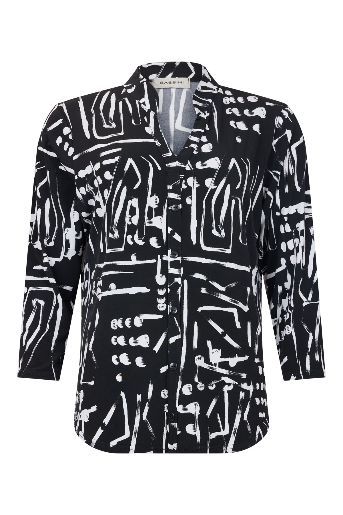 Bassini - Caitlyn mynstruð blússa