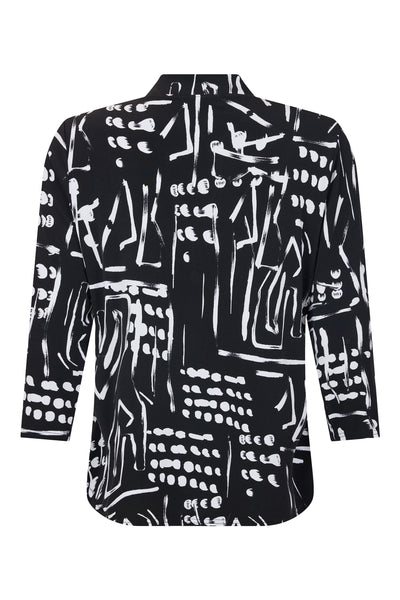 Bassini - Caitlyn mynstruð blússa