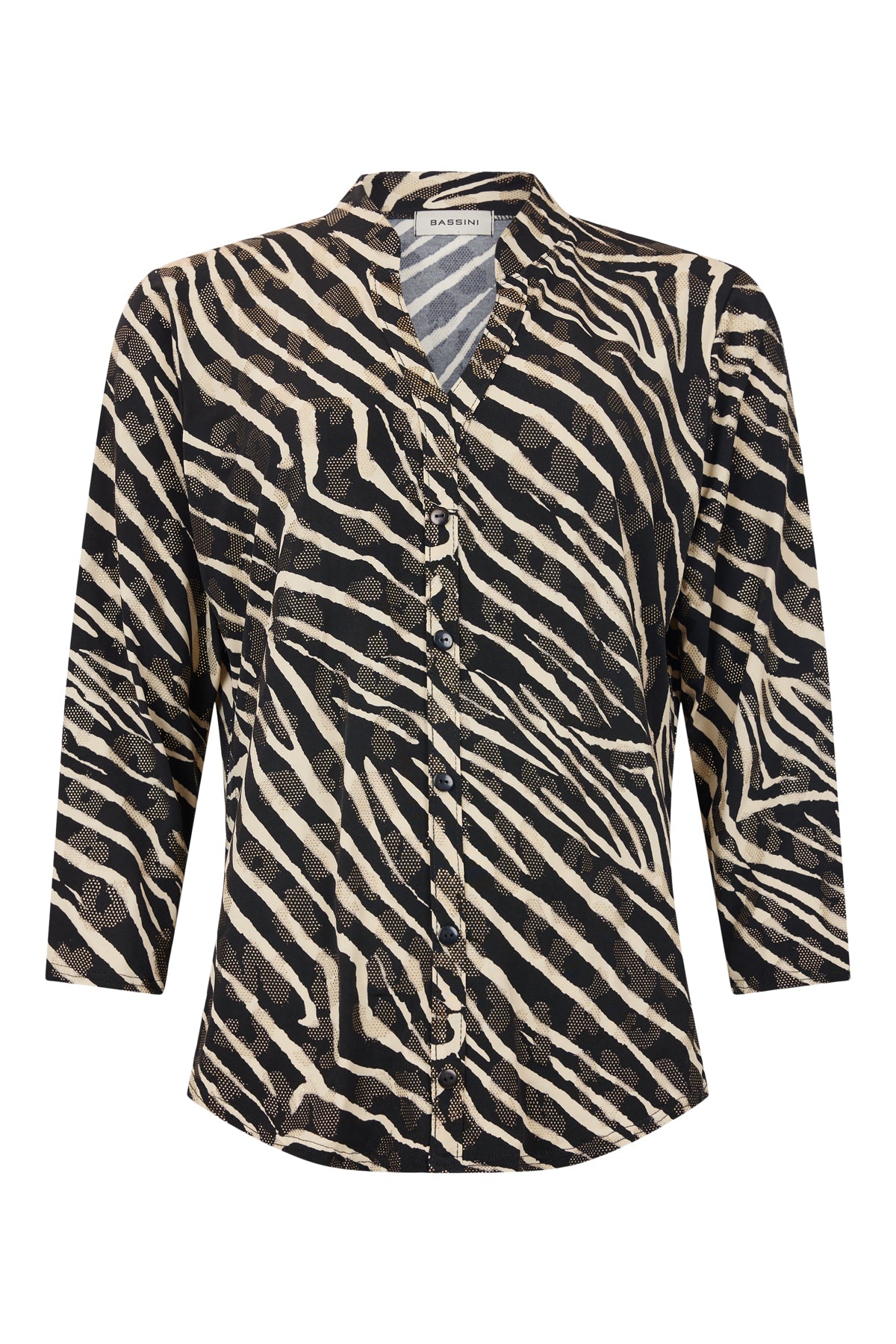 Bassini - Nathalia blússa með dýramynstri