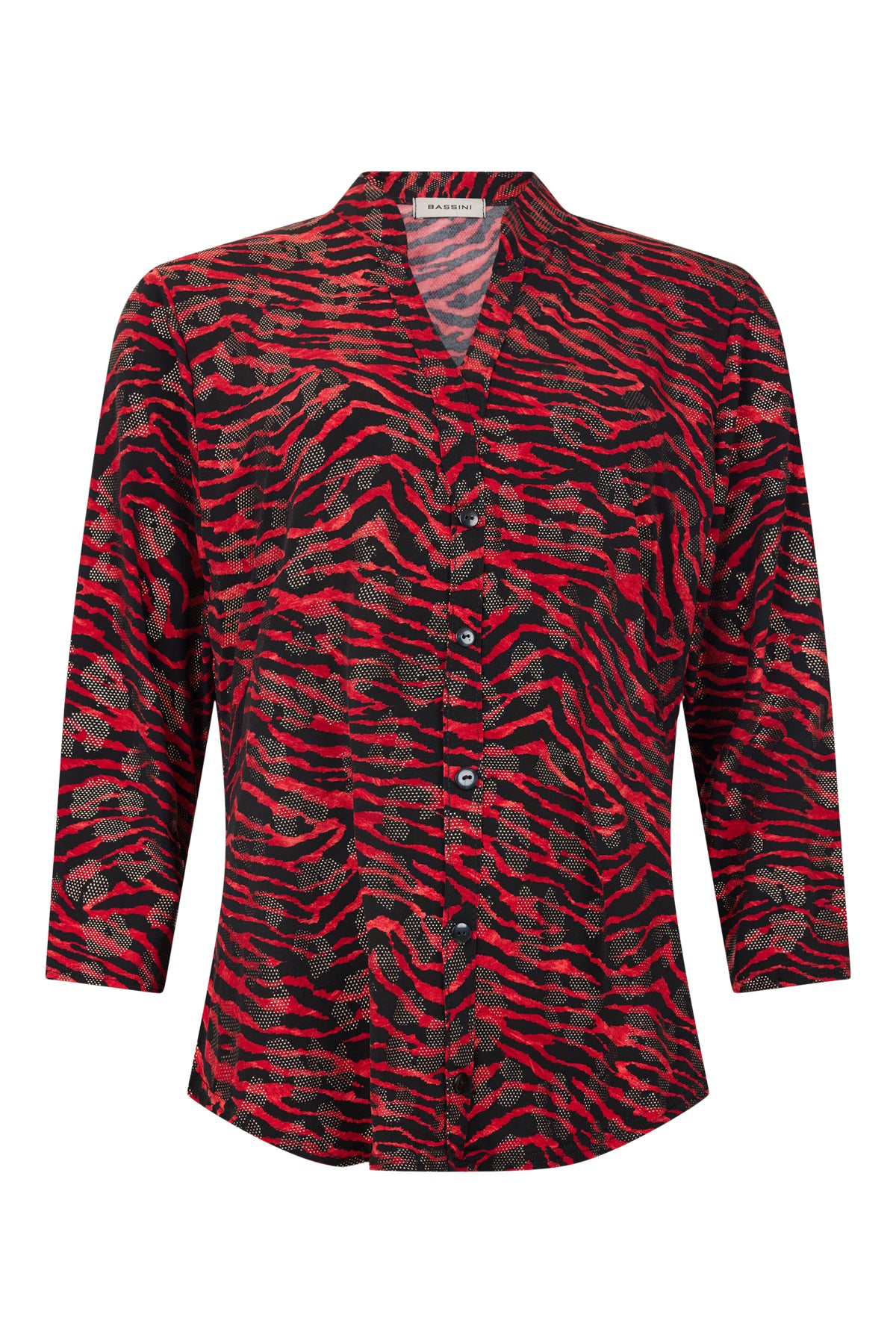 Bassini - Nathalia blússa með dýramynstri