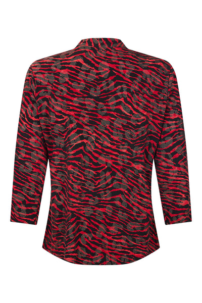 Bassini - Nathalia blússa með dýramynstri